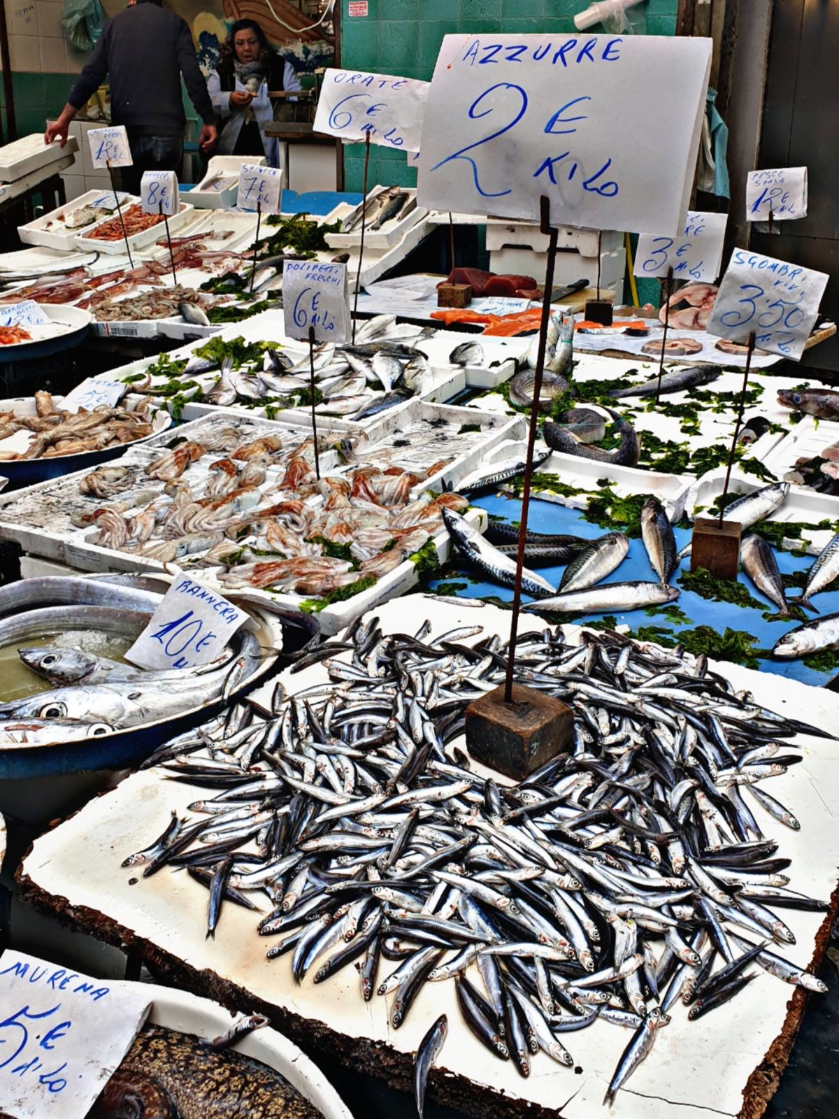 Pesce fresco al Mercato della Pignasecca