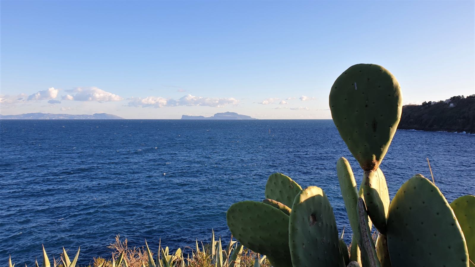 Il profilo dell'isola di Capri da Via Solchiaro