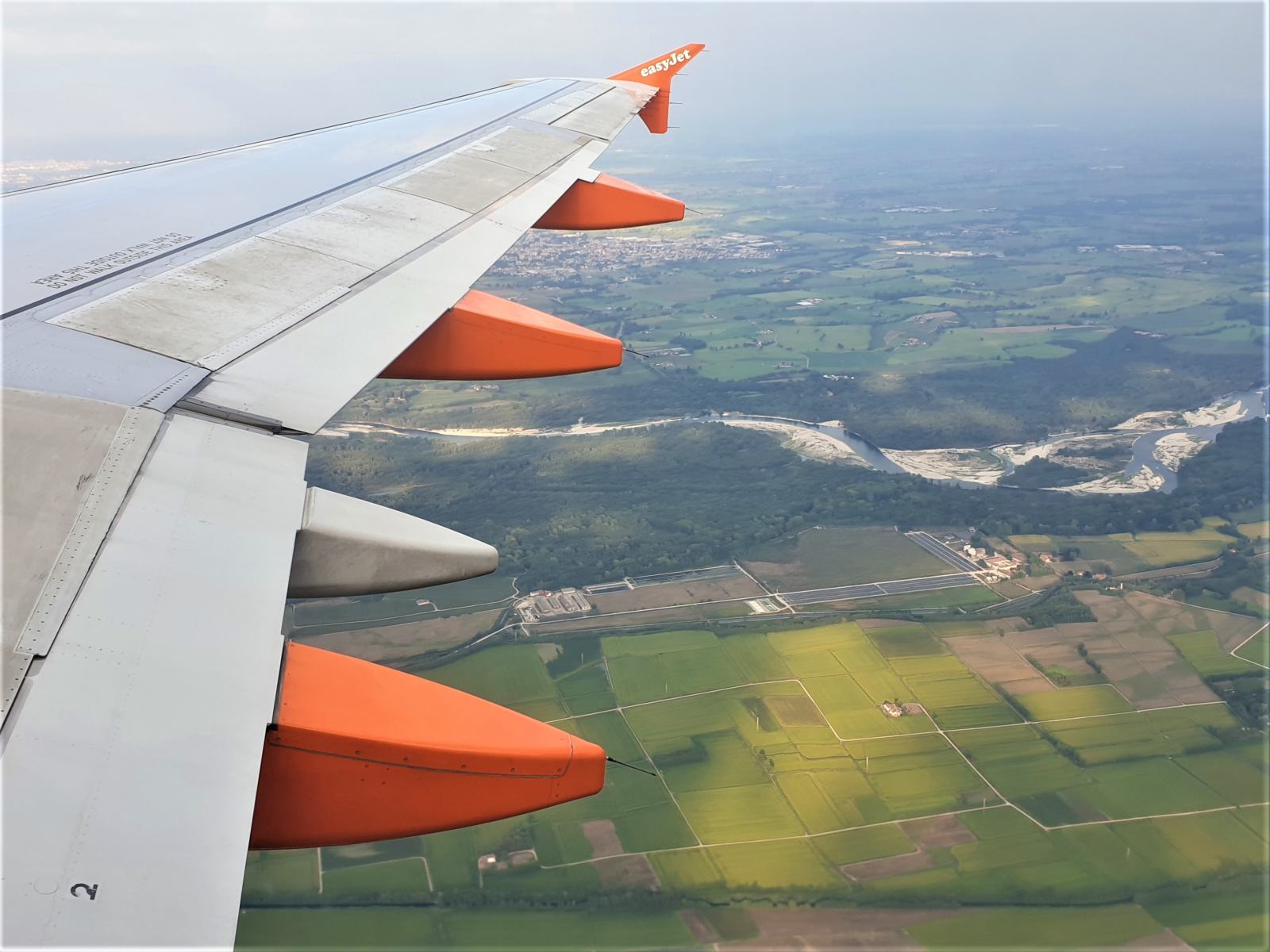 Vista sulla Lombardia durante un volo aereo